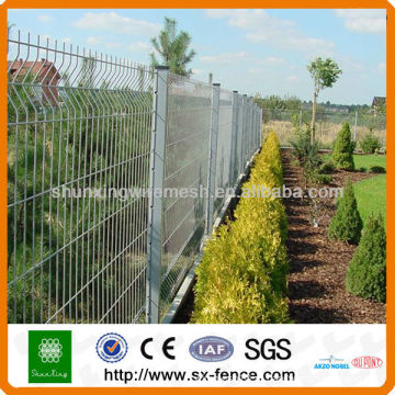 3D V-dobras PVC revestido Decorativa Wire Mesh Fence Jardim